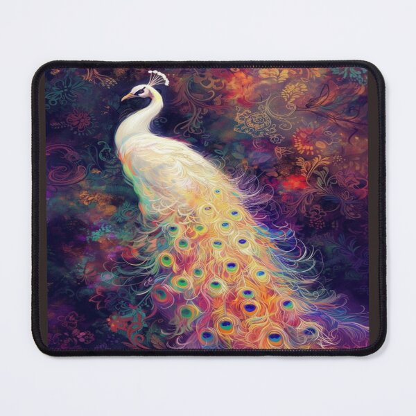 Item preview, Elegant Peacock Ornate Background Artwork designed and sold by NivyasArtistry.