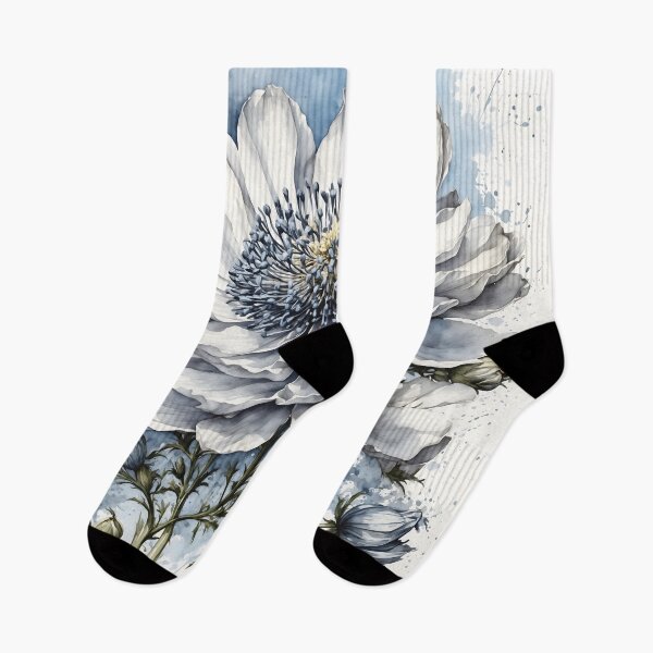 Item preview, Nigella Flower Watercolor Painting designed and sold by RawNaturePrints.