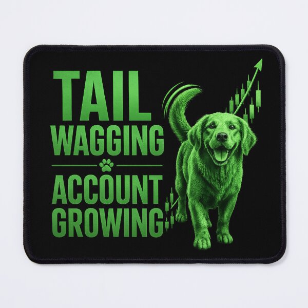 Item preview, Tail Wagging Account Growing Dog Trader Design designed and sold by PipForgeStudio .
