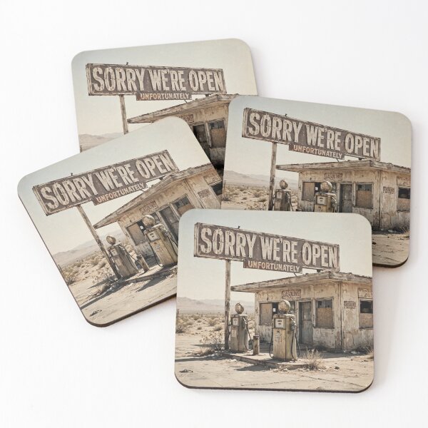 Item preview, Sorry We're Open – Abandoned Desert Gas Station designed and sold by Late Theory.