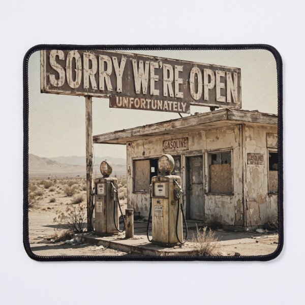 Item preview, Sorry We're Open – Abandoned Desert Gas Station designed and sold by Late Theory.