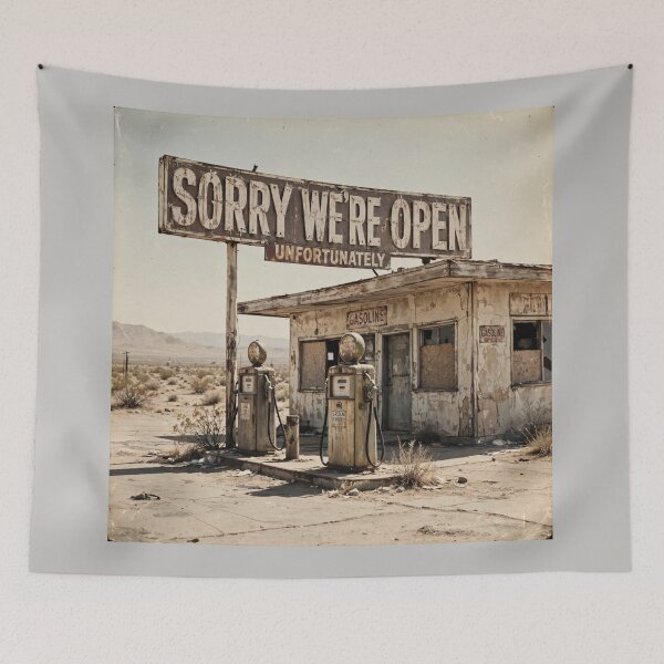 Item preview, Sorry We're Open – Abandoned Desert Gas Station designed and sold by Late Theory.