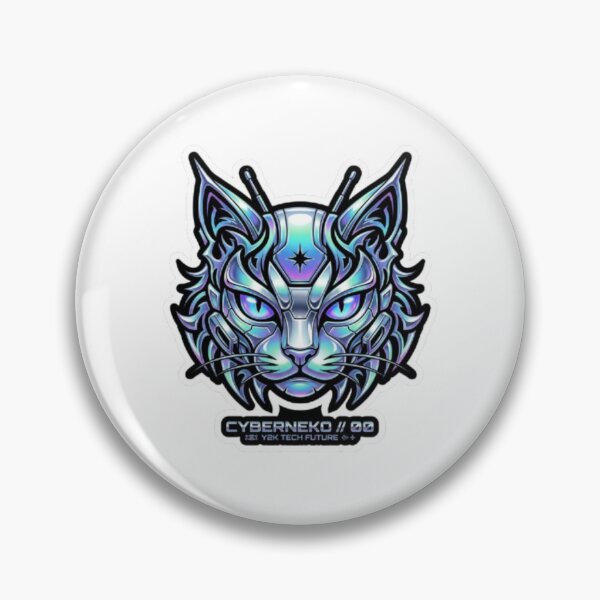 Item preview, Cyberneko Cyberpunk Robot Cat Y2K Tech Future designed and sold by ByKayaPrints.