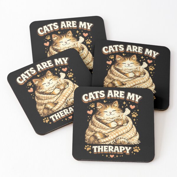 Item preview, Cats Are My Therapy Cozy Cat Lover Vintage Comfort Kitty Design designed and sold by MartBook.