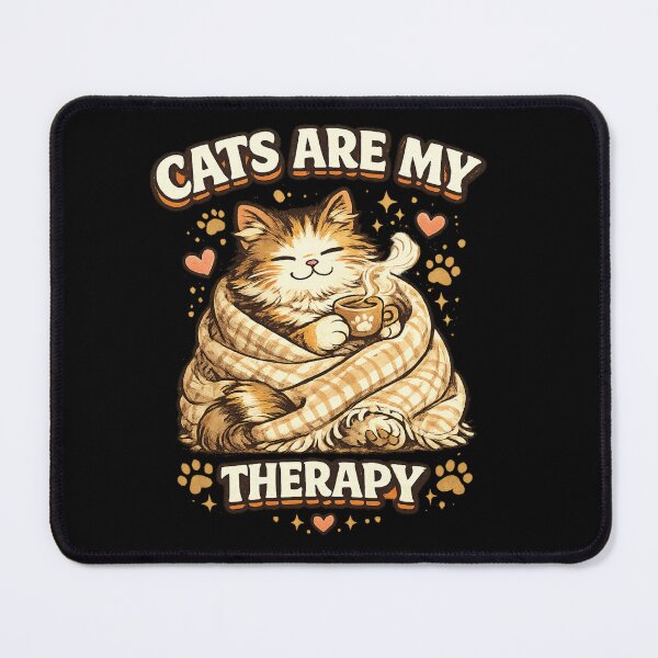 Item preview, Cats Are My Therapy Cozy Cat Lover Vintage Comfort Kitty Design designed and sold by MartBook.