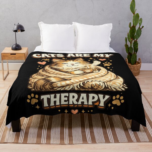 Item preview, Cats Are My Therapy Cozy Cat Lover Vintage Comfort Kitty Design designed and sold by MartBook.
