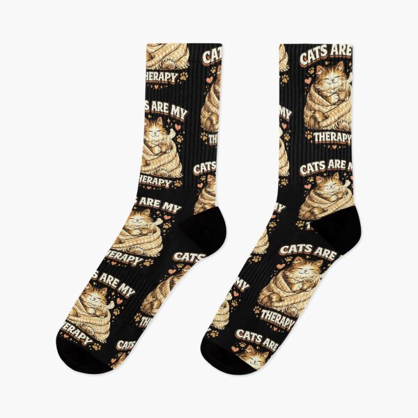 Item preview, Cats Are My Therapy Cozy Cat Lover Vintage Comfort Kitty Design designed and sold by MartBook.