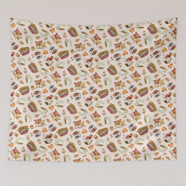 Item preview, Cozy Autumn Coffee Pastry Aesthetic Artwork designed and sold by Chromaovo.