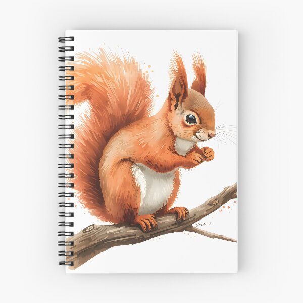 Item preview, Red Squirrel Watercolor Painting designed and sold by RawNaturePrints.