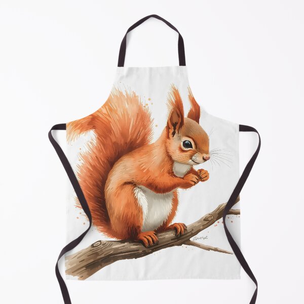 Item preview, Red Squirrel Watercolor Painting designed and sold by RawNaturePrints.