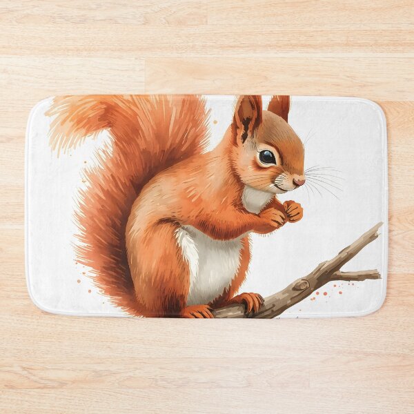 Item preview, Red Squirrel Watercolor Painting designed and sold by RawNaturePrints.