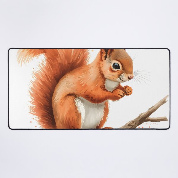 Item preview, Red Squirrel Watercolor Painting designed and sold by RawNaturePrints.