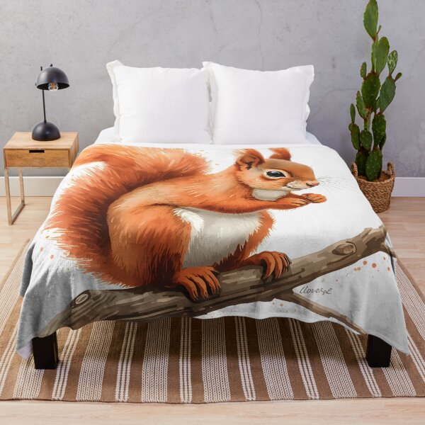 Item preview, Red Squirrel Watercolor Painting designed and sold by RawNaturePrints.
