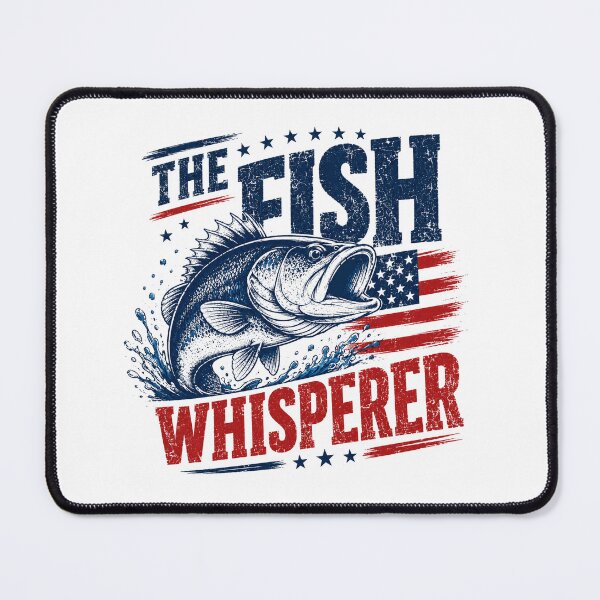 Item preview, The Fish Whisperer Bass Fishing Patriotic Fisherman Angler designed and sold by SkeletonsDanger.