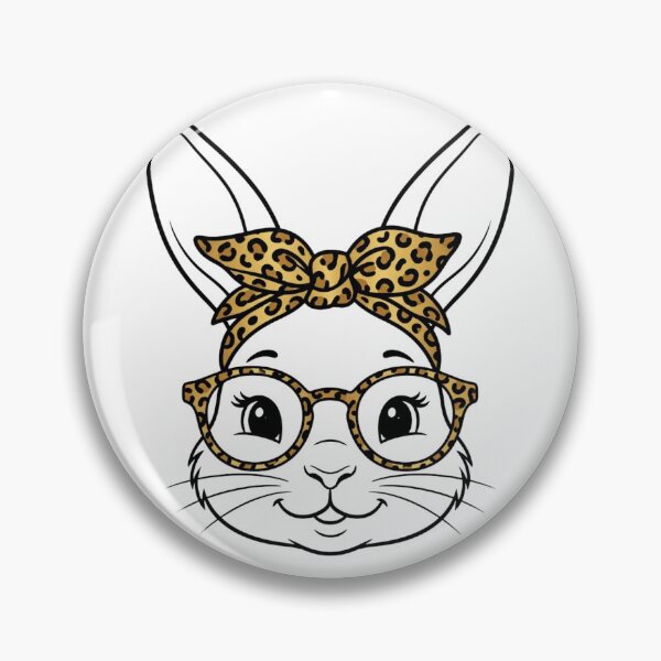 Item preview, Cute Bunny With Leopard Print Glasses And Bow Easter designed and sold by raedattia.
