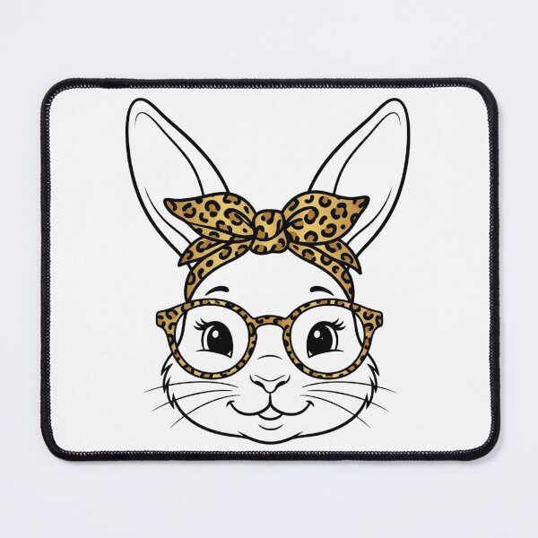 Item preview, Cute Bunny With Leopard Print Glasses And Bow Easter designed and sold by raedattia.
