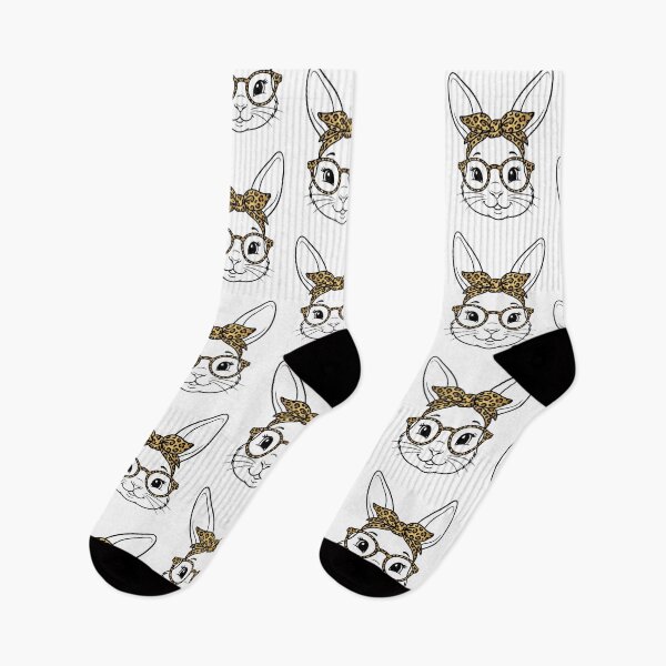 Item preview, Cute Bunny With Leopard Print Glasses And Bow Easter designed and sold by raedattia.