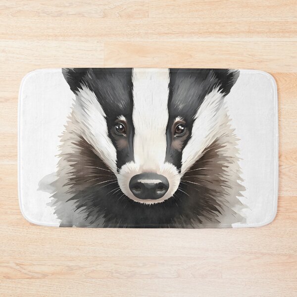 Item preview, Badger Watercolor Painting designed and sold by RawNaturePrints.