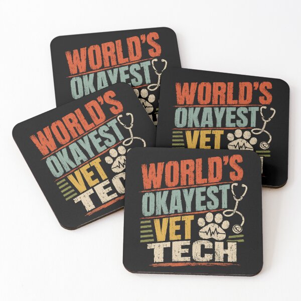 Item preview, World's Okayest Vet Tech Veterinary Technician Animal Healthcare Professional designed and sold by HumansStuck12.