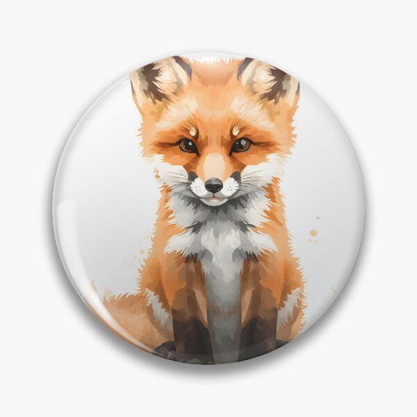 Item preview, Baby Fox Cub Watercolor Painting designed and sold by RawNaturePrints.