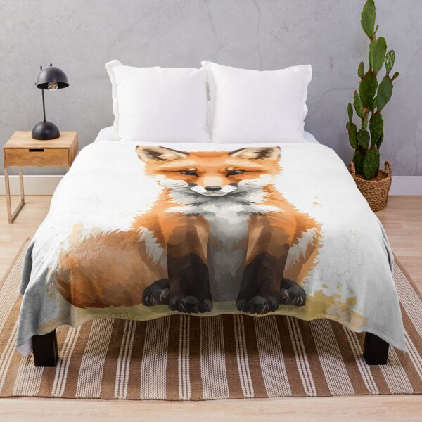Item preview, Baby Fox Cub Watercolor Painting designed and sold by RawNaturePrints.