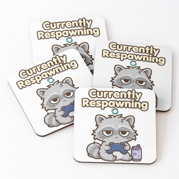 Item preview, Currently Respawning Gamer Raccoon | Teeny Quities designed and sold by Teeny Quities.