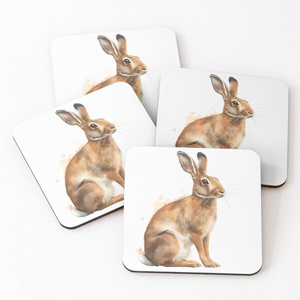 Item preview, Brown Hare Watercolor Painting designed and sold by RawNaturePrints.