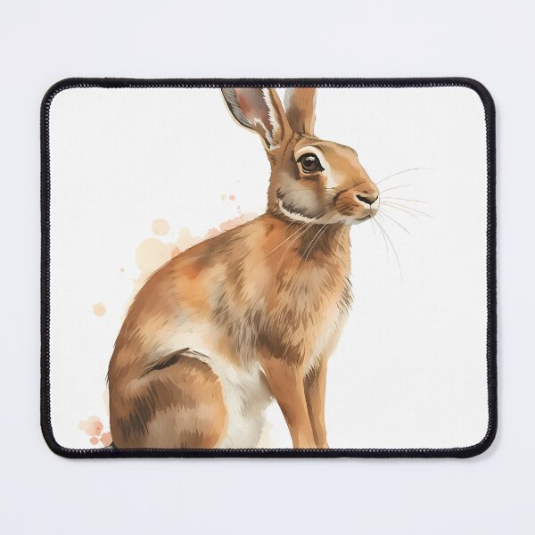 Item preview, Brown Hare Watercolor Painting designed and sold by RawNaturePrints.