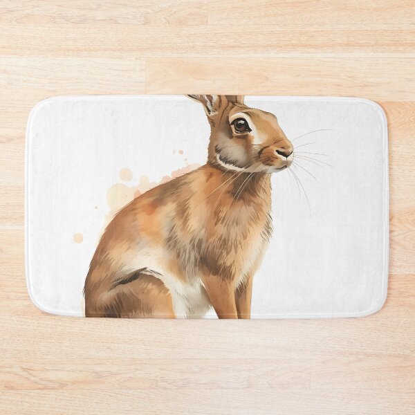 Item preview, Brown Hare Watercolor Painting designed and sold by RawNaturePrints.