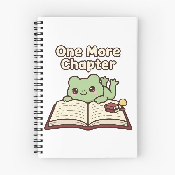 Item preview, One More Chapter Cute Reading Frog | Teeny Quities designed and sold by Teeny Quities.