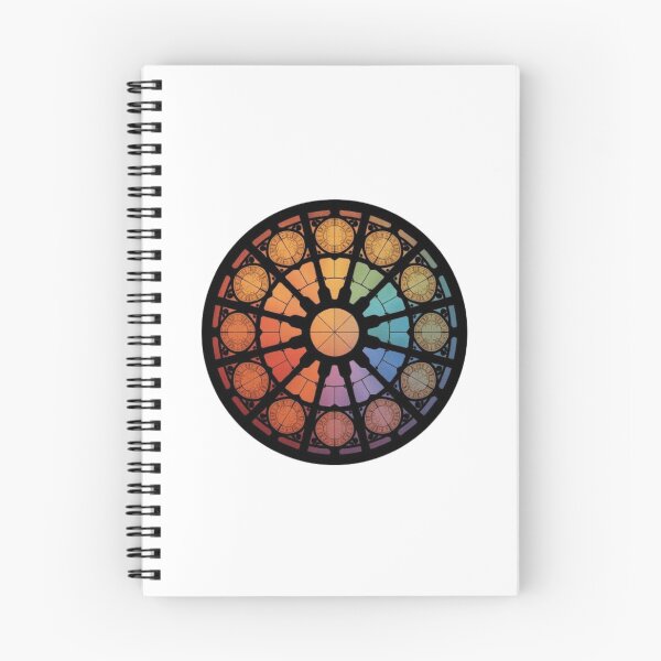 Item preview,  Gothic Cathedral Rose Window Rainbow Stained Glass Art designed and sold by ByKayaPrints.
