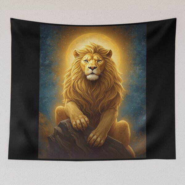 Aperçu de l'œuvre Lion d'or créée et vendue par whatthefoxsays.