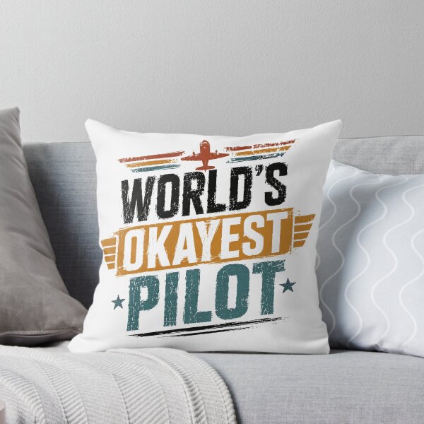 Item preview, World's Okayest Pilot Aviation Flying Funny Pilot Gift designed and sold by SkeletonsDanger.