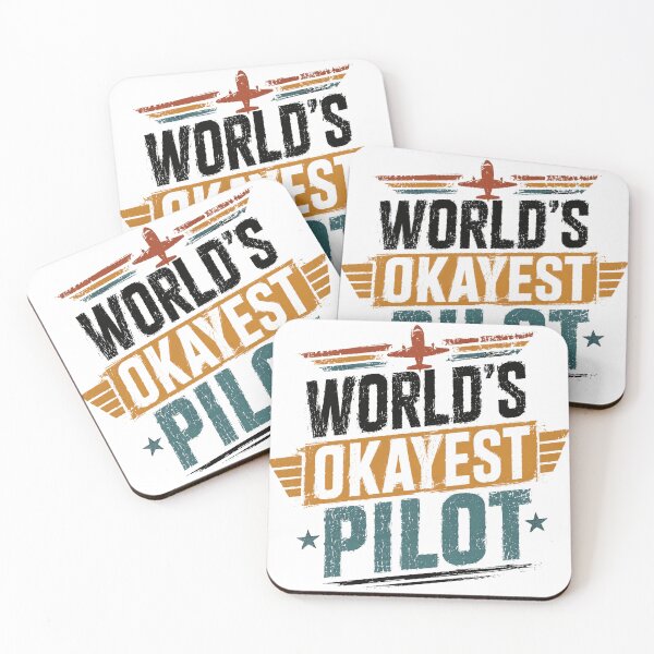 Item preview, World's Okayest Pilot Aviation Flying Funny Pilot Gift designed and sold by SkeletonsDanger.
