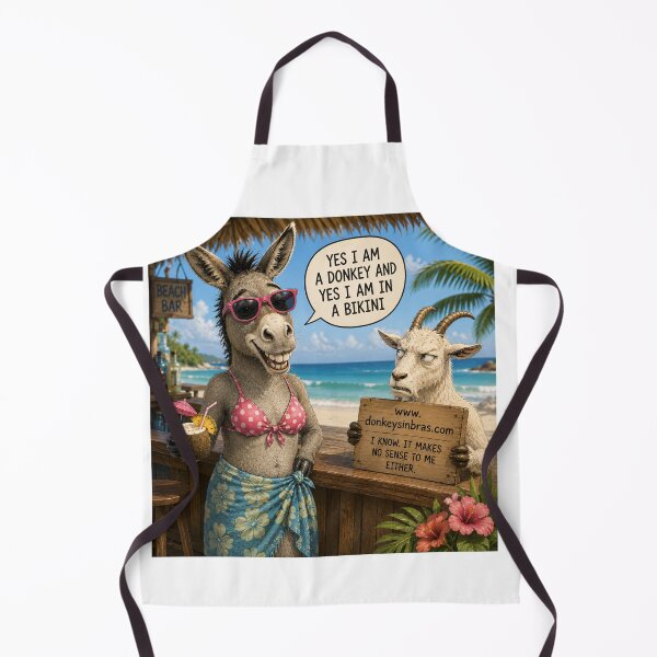 Item preview, Donkey at the beach bar designed and sold by DonkeysinBras.