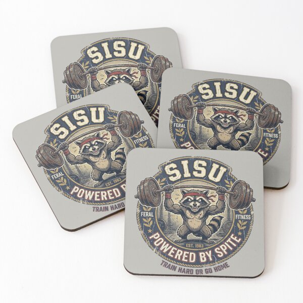 Item preview, Sisu Raccoon - Unhinged Persistence Gym designed and sold by SisuPrintsCo.