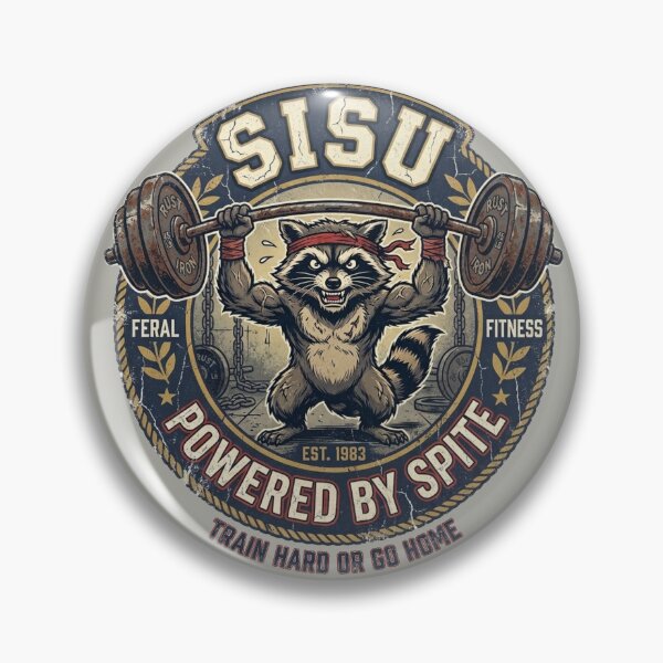 Item preview, Sisu Raccoon - Unhinged Persistence Gym designed and sold by SisuPrintsCo.