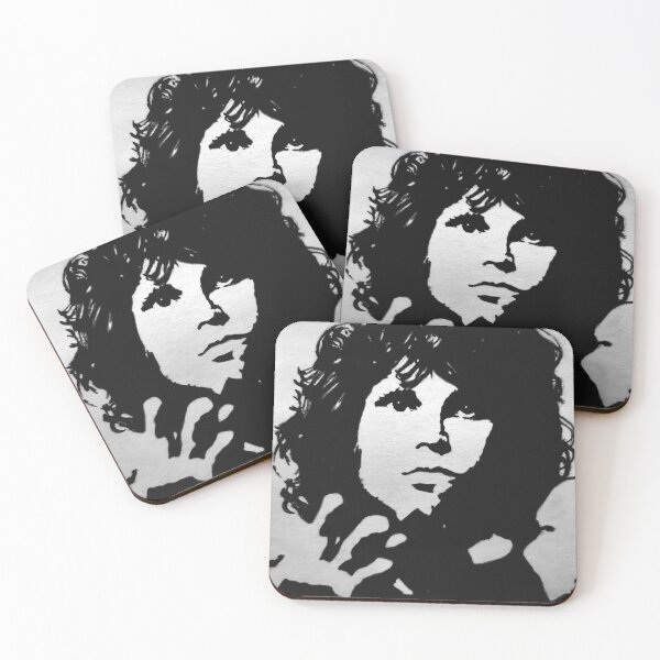 Item preview, Jim Morrison Portrait - High-Contrast Black & White Rock Legend Art designed and sold by BoyanVBart.