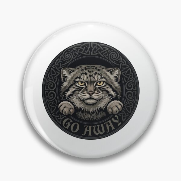 Item preview, Grumpy Pallas Cat Go Away Celtic Wreath designed and sold by Arc2020.
