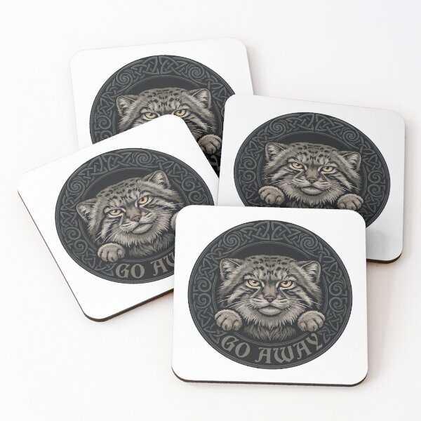 Item preview, Grumpy Pallas Cat Go Away Celtic Wreath designed and sold by Arc2020.