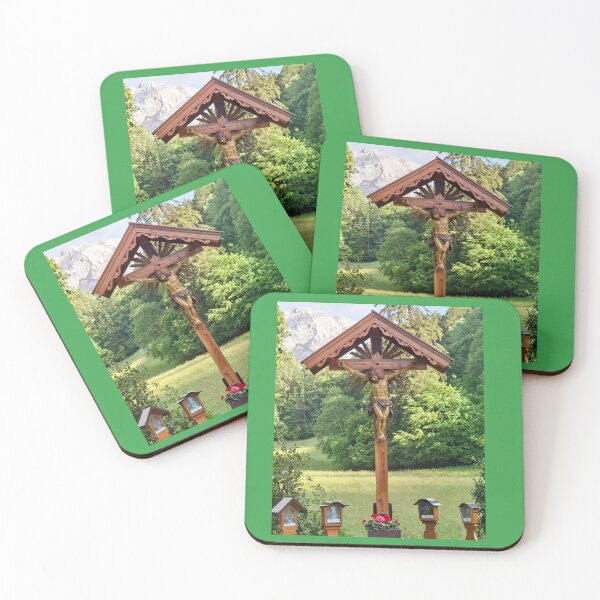 Item preview, Religious Wayside Shrine with Crucifix in Nature designed and sold by pasalagabriela.