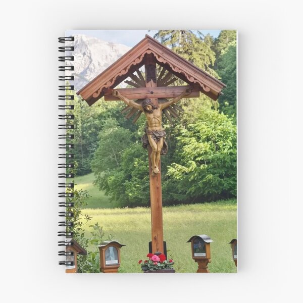 Item preview, Religious Wayside Shrine with Crucifix in Nature designed and sold by pasalagabriela.