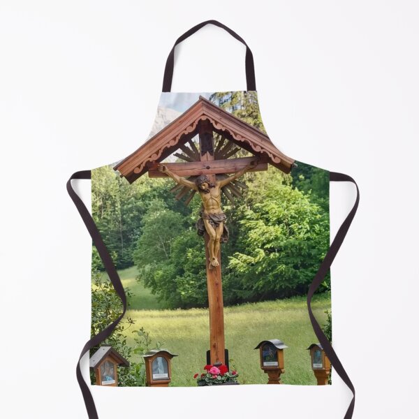 Item preview, Religious Wayside Shrine with Crucifix in Nature designed and sold by pasalagabriela.