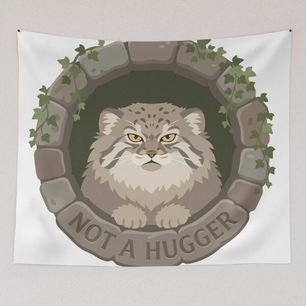 Item preview, Not A Hugger Pallas Cat Rustic Stone Window designed and sold by Arc2020.