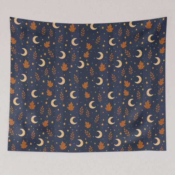 Item preview, Autumn Moonlit Leaves Pattern designed and sold by SoloreCreations.