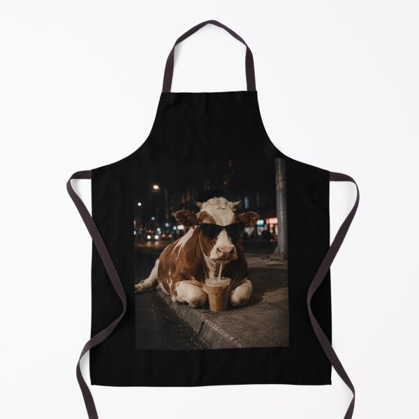 Item preview, Cow Drinking Iced Coffee designed and sold by CelidaBonde.