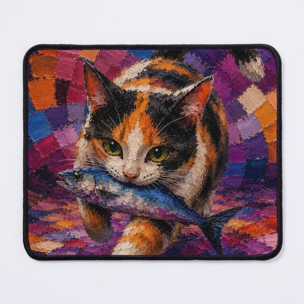 Item preview, Stray Calico Cat Lucky Catch designed and sold by Mindworx21.