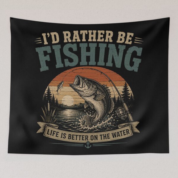 Item preview, I'd Rather Be Fishing designed and sold by RetroPlus.