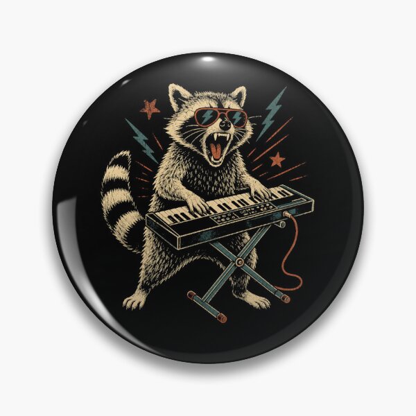 Item preview, Funny Raccoon Keyboard Player Musician designed and sold by Moizento.