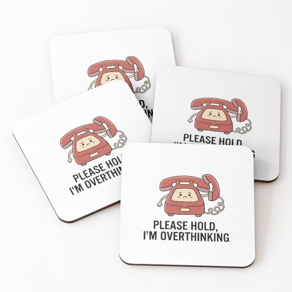 Item preview, Please Hold I’m Overthinking Retro Telephone designed and sold by GoofyShopp.